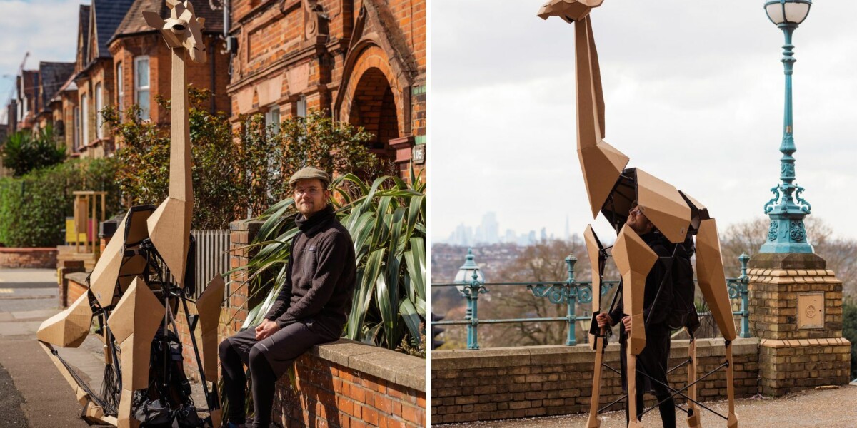 English puppeteer walks 1000km in footsteps of france’s first giraffe