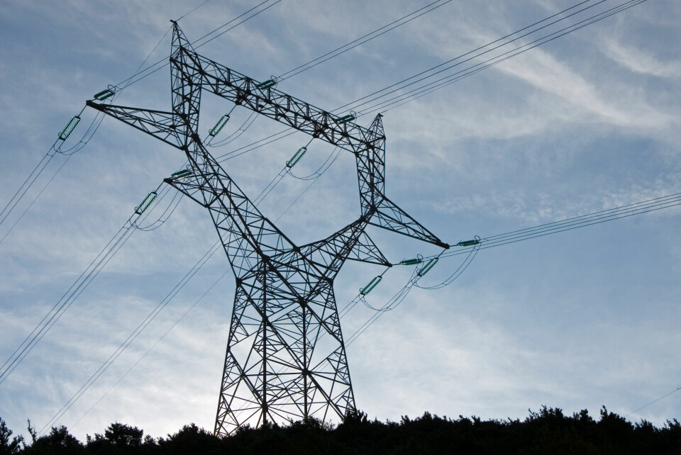 A photo of a large electricity pylon against a wintry sky