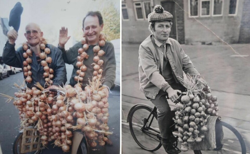 Onion Johnnies - François Seité with his father and their onions