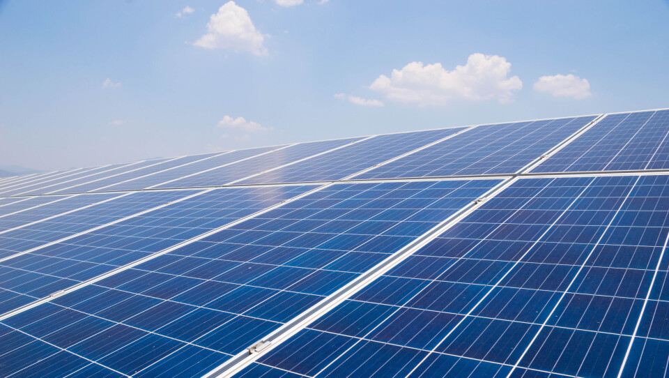 A photo of a bank of solar panels