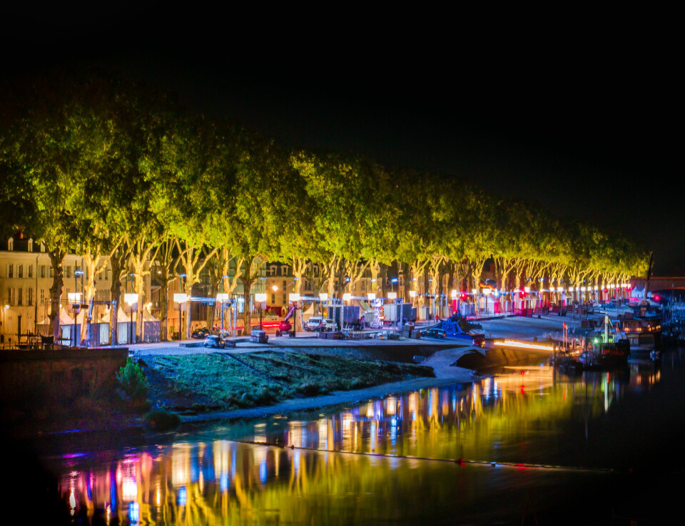 Orléans on the River Loire at night