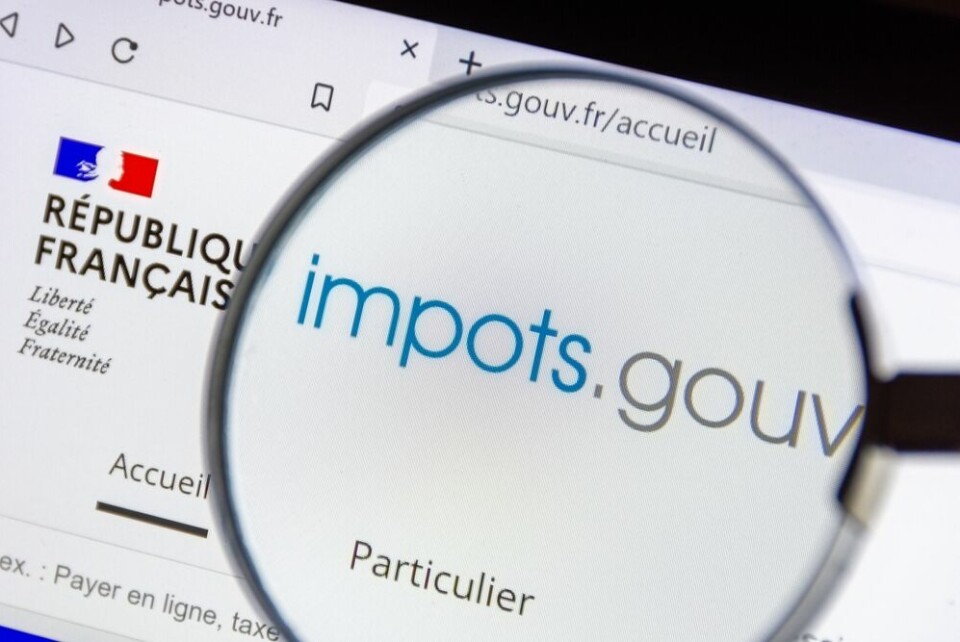 A view of the impots.gouv.fr tax website
