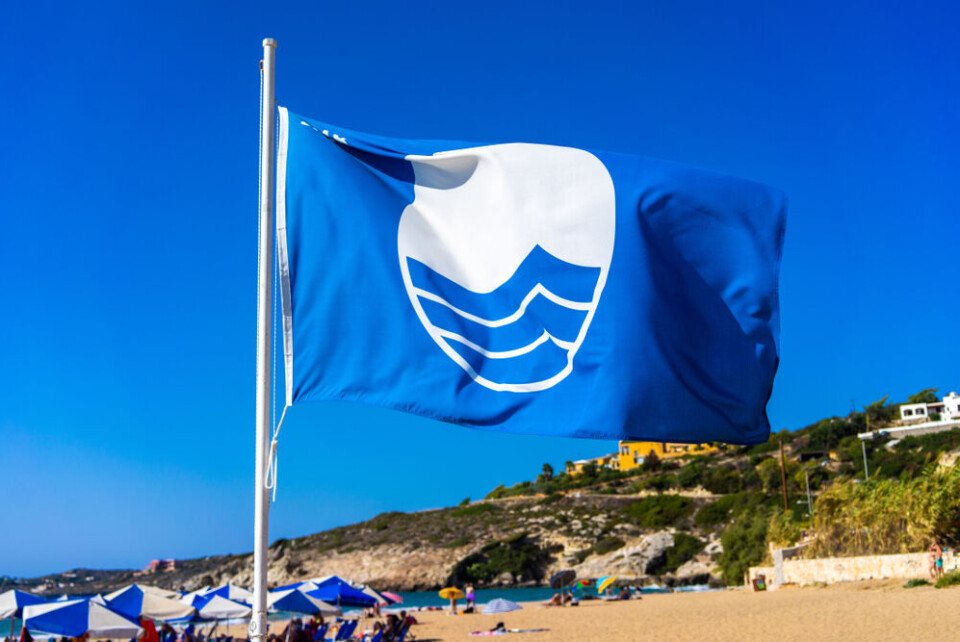 Laurent 3D / Shutterstock A Pavillon Bleu blue flag flying high
