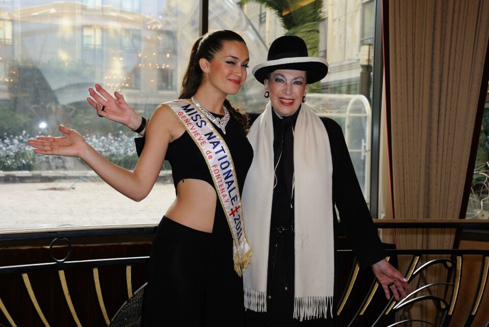 Alban Wyters | Abaca Press | Alamy Geneviève de Fontenay with a ‘Miss Nationale’ contestant