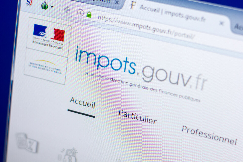 A screenshot of the impots.gouv.fr website home page