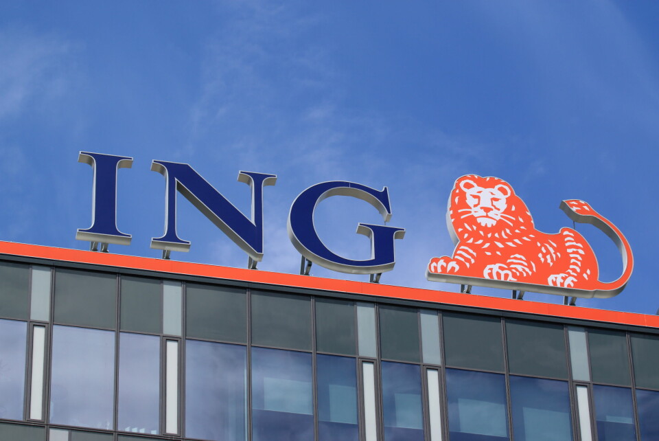 The ING logo on top of a building