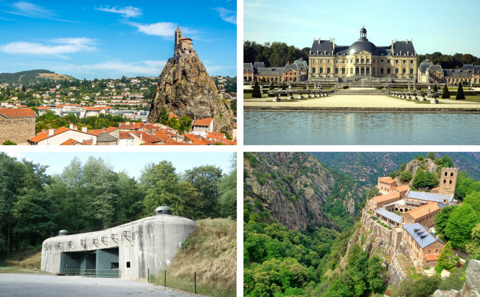 A composite photo of 4 of the shortlisted monuments in France for 2022