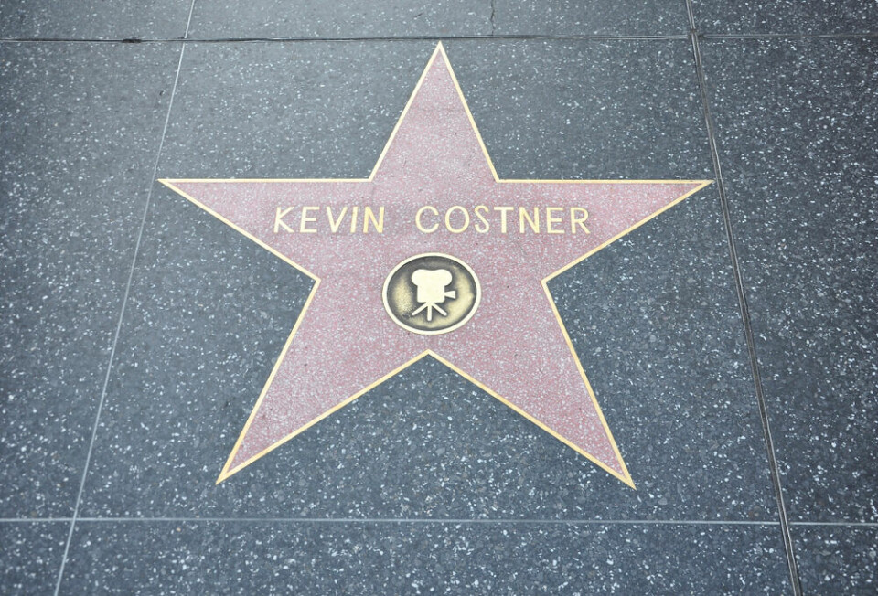 A Hollywood Walk of Fame star with Kevin Costner written on it