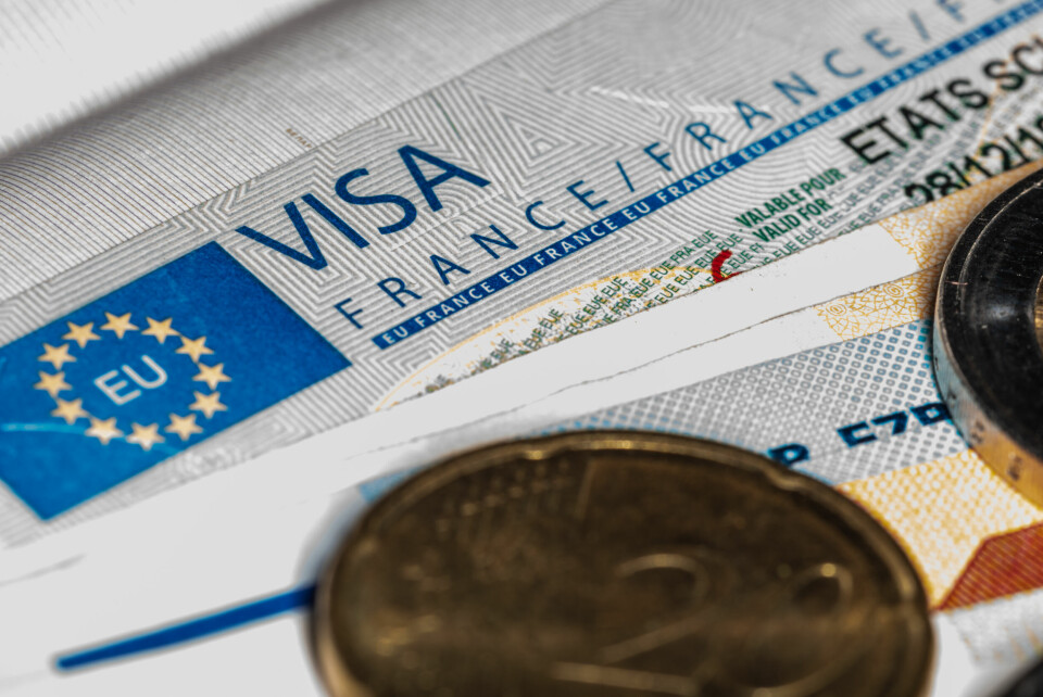 An image of a French visa
