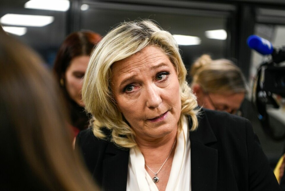 Marine Le Pen during a presidential campaign rally