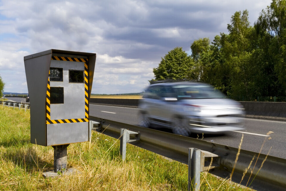 A fixed speed camera