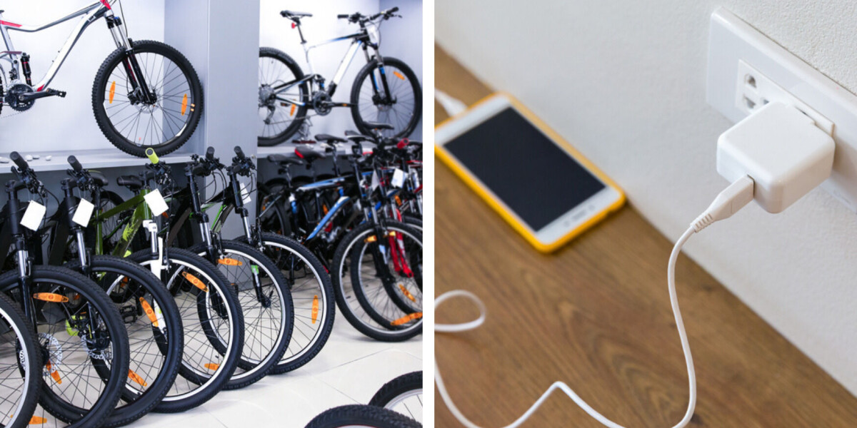 Telephone chargers and bikes recalled in france for safety faults