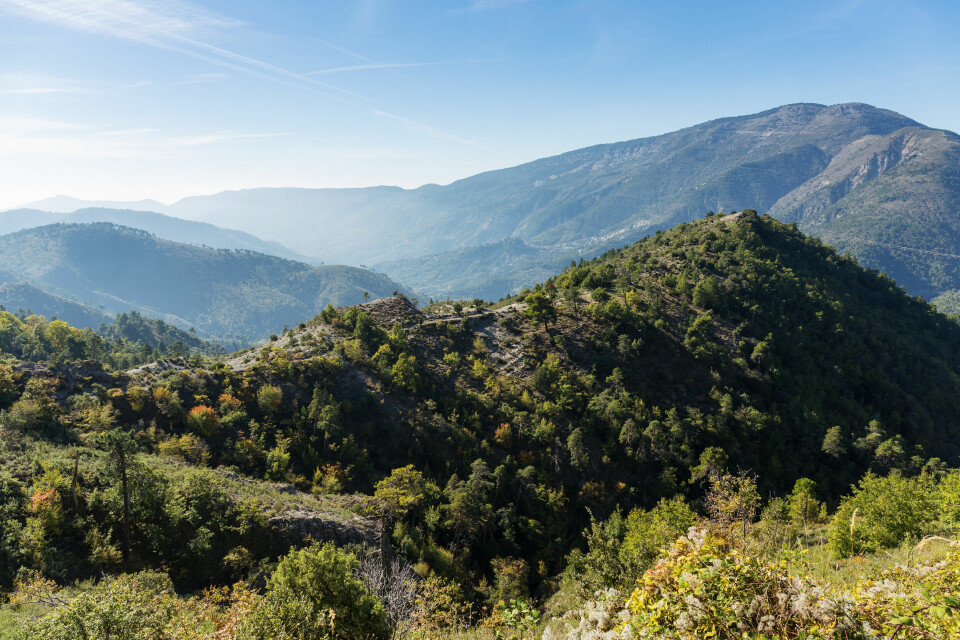 A photo of a view of mountains in the Alpes-Maritimes