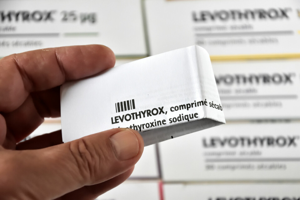 A photo of the leaflet that comes inside the Levothyrox tablet box
