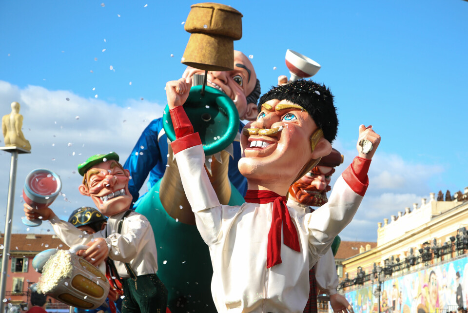 Floats taking part in a previous Nice carnival