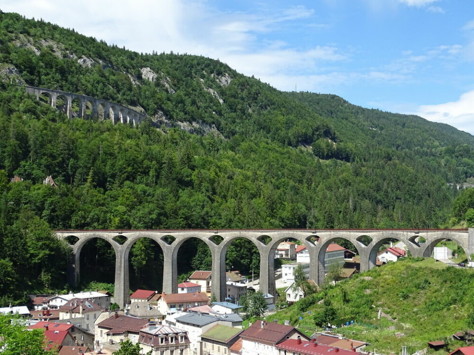 A view of the town of Morez in Haut-Jura