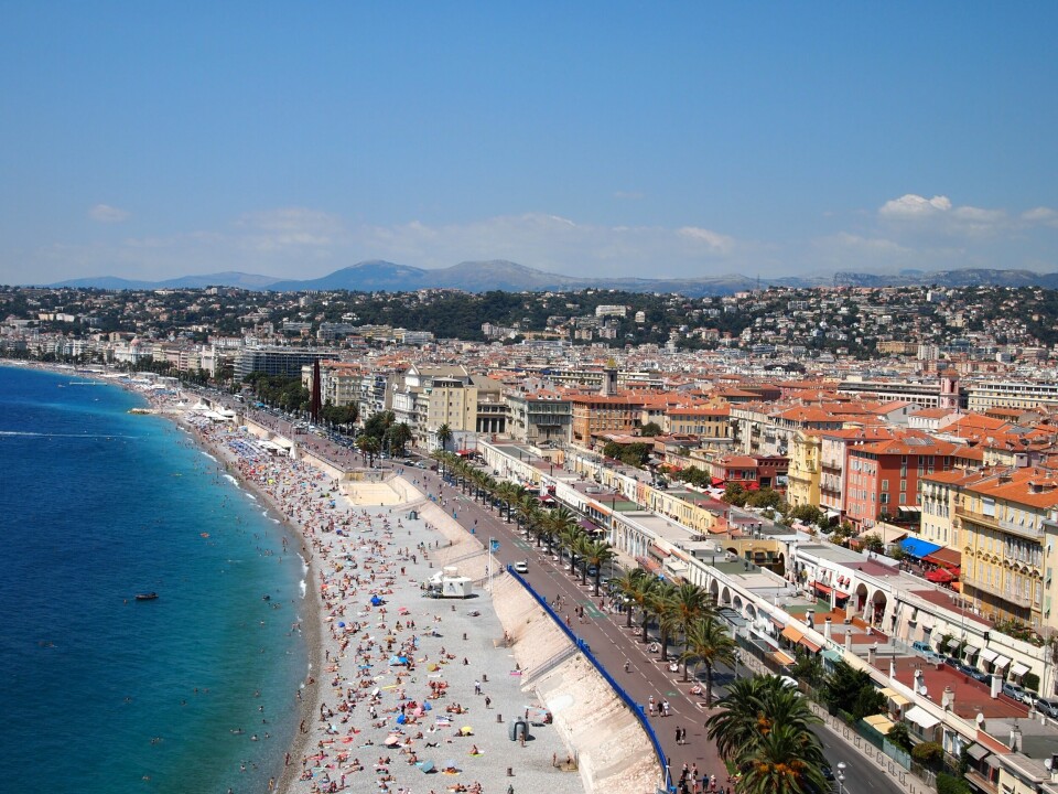 An aerial image of the city of Nice