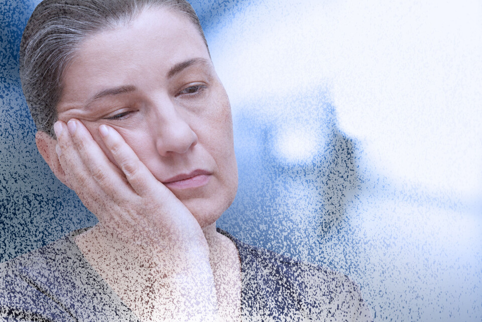 A woman looking exhausted