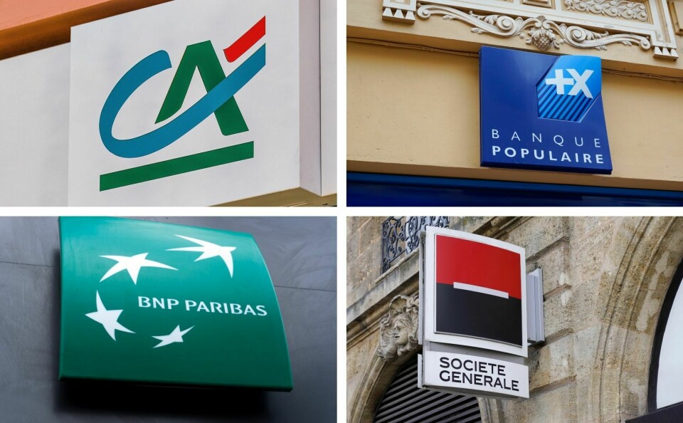 French bank logos