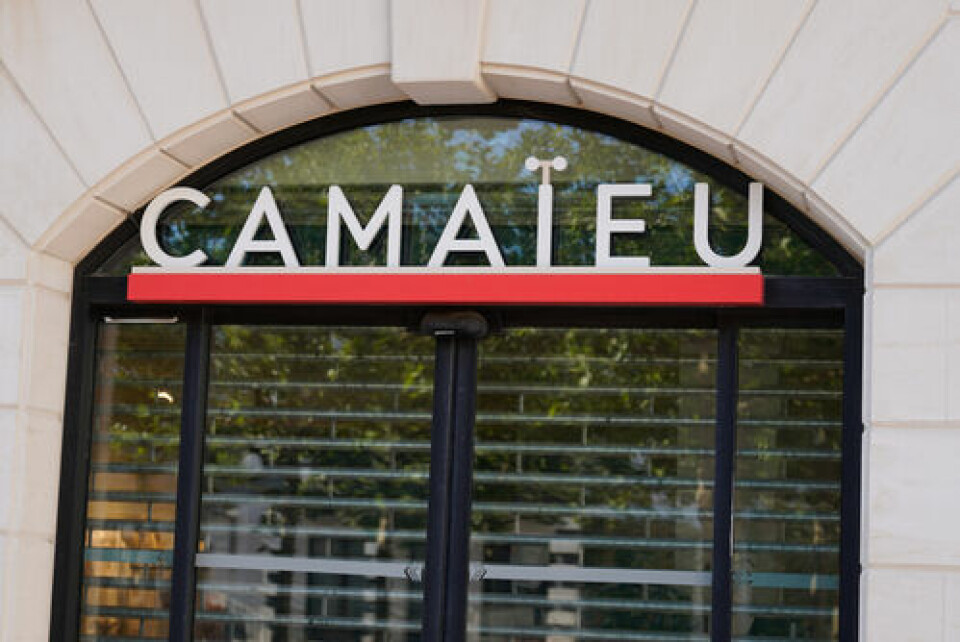 A photo of a Camaïeu store with the shutters closed, in Bordeaux, France