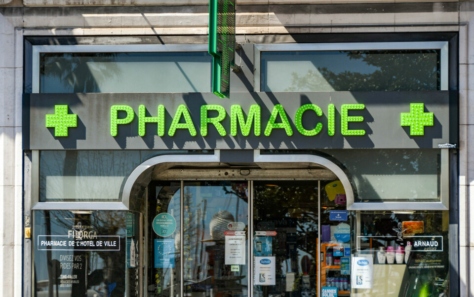 A view of a pharmacy in France