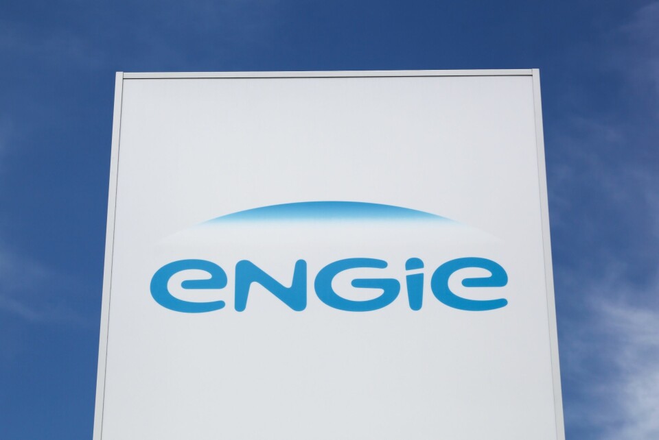 A photo of an Engie sign outdoors with the Engie logo on it