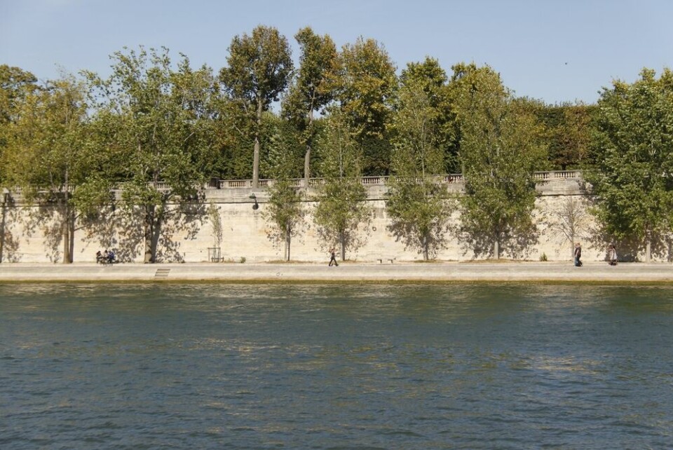 A view of the Seine River bank in Paris