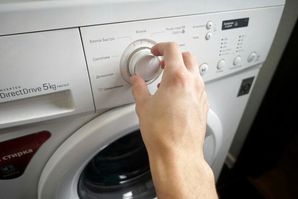 Washing machine being programmed