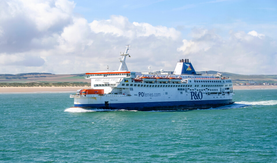 An image of a P&O ferry arriving in Calais