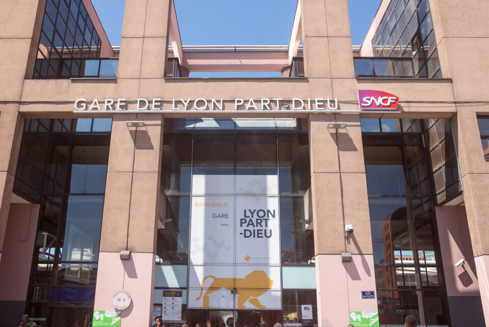 A photo of the entrance to the Lyon Part-Dieu SNCF train station