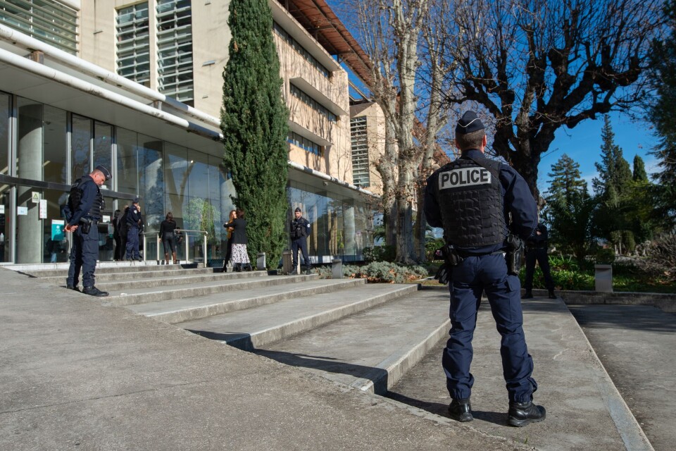Obatala-photography | Shutterstock Police monitoring the entrance to Grasse’s criminal court