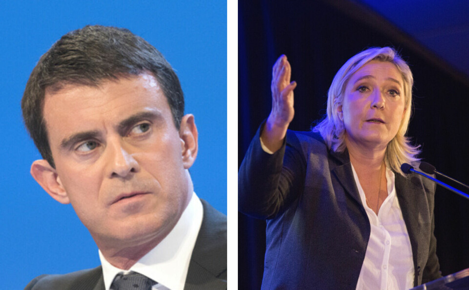 Manuel Valls and Marine Le Pen