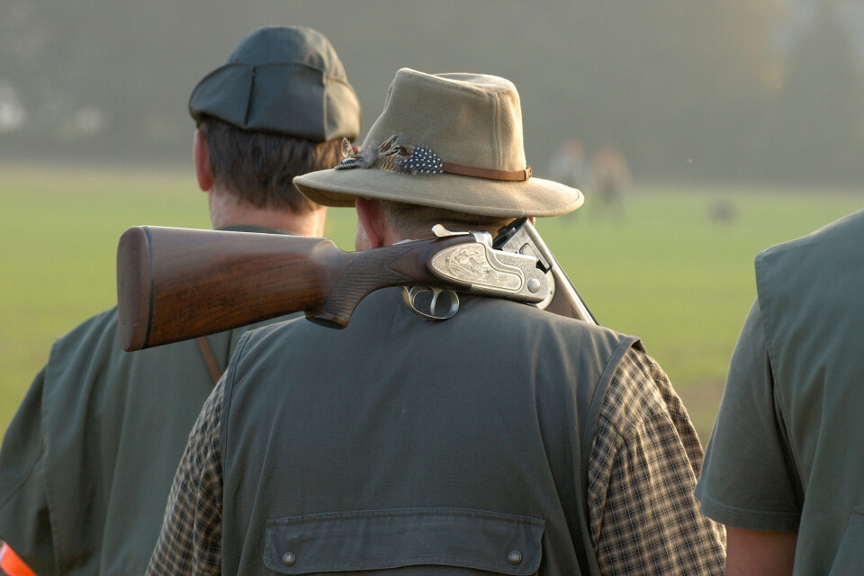 A photo of hunters out on a shoot in Normandy, France