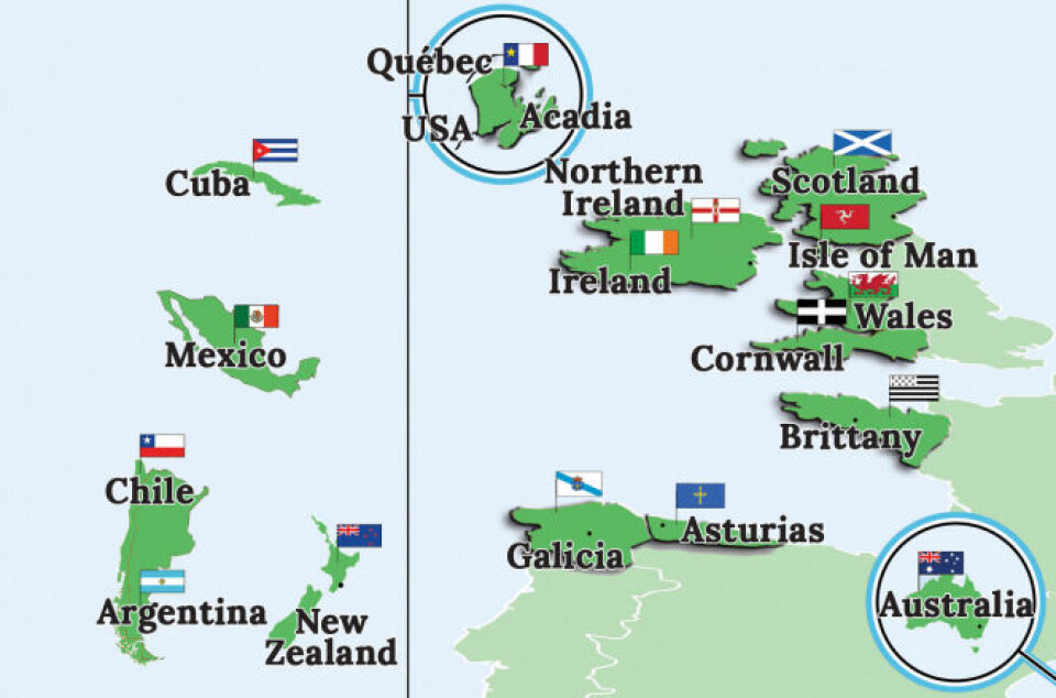 Map of Celtic nations