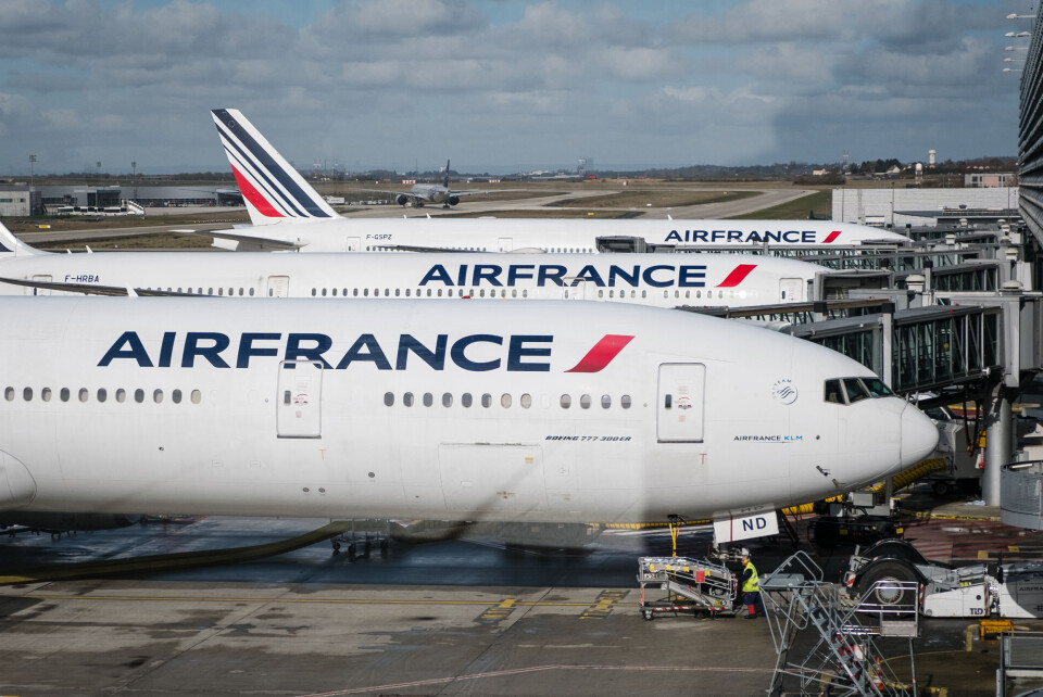 Air France planes on the tarmac at Charles de Gaulle airport, Paris, France