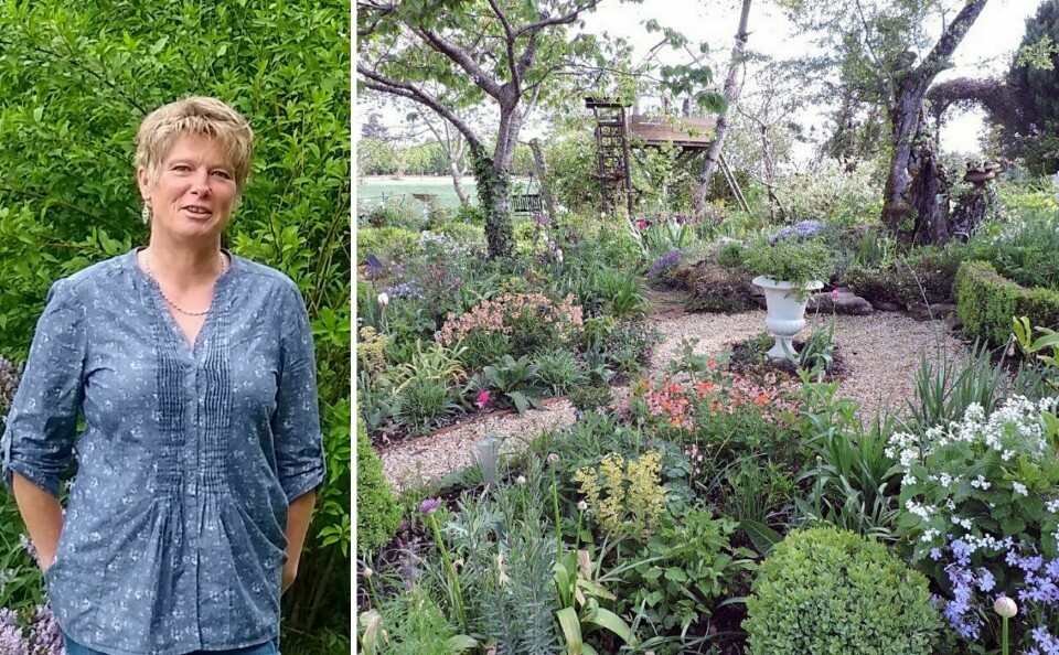 Open Garden President, Karen Roper,and garden