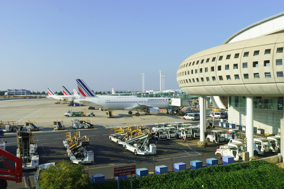 An image of Air France planes at Paris-Charles de Gaulle Airport