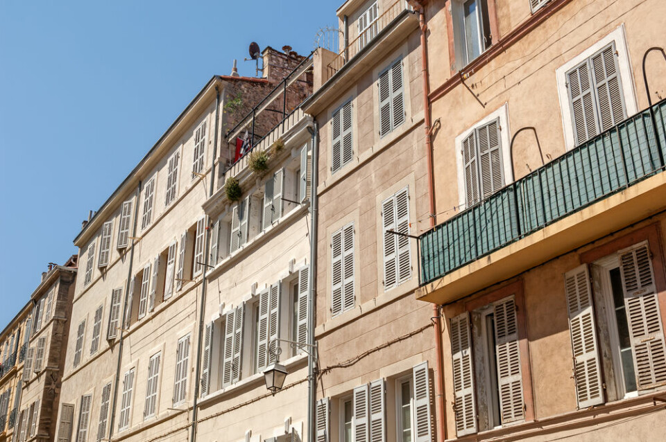 A view of houses in Marseille