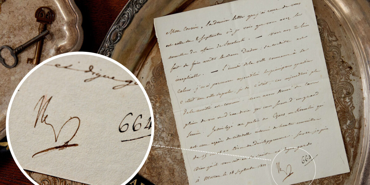 Napoleon letter from moscow for sale in us for $55,000