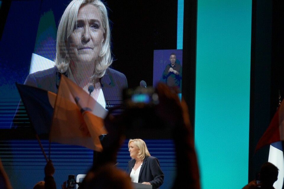 Marine Le Pen at a rally