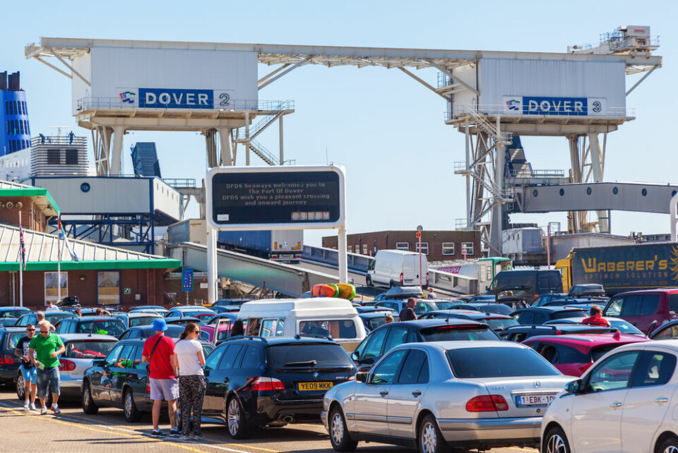 Long queues stretch at the Port of Dover