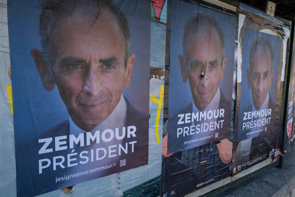 Macri roland / Shutterstock Posters reading Zemmour President pasted to a wall