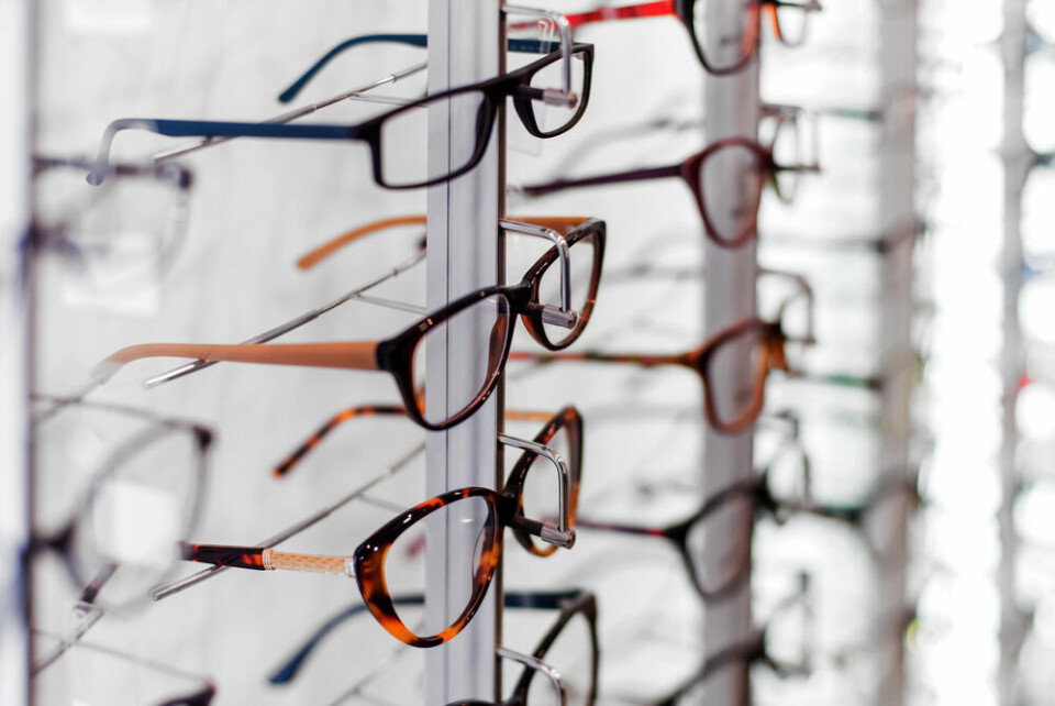 Glasses or spectacles on display in a French opticians