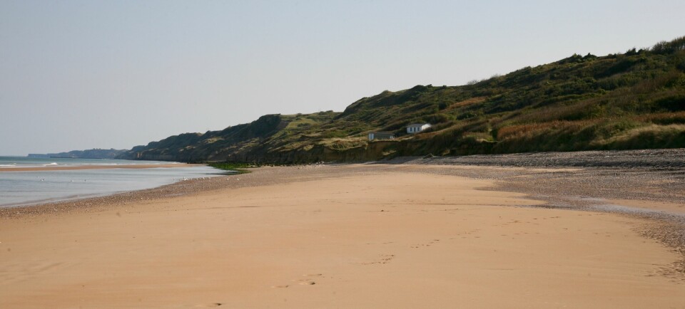 A photo of the Omaha beach in Calvados, Normandy, France