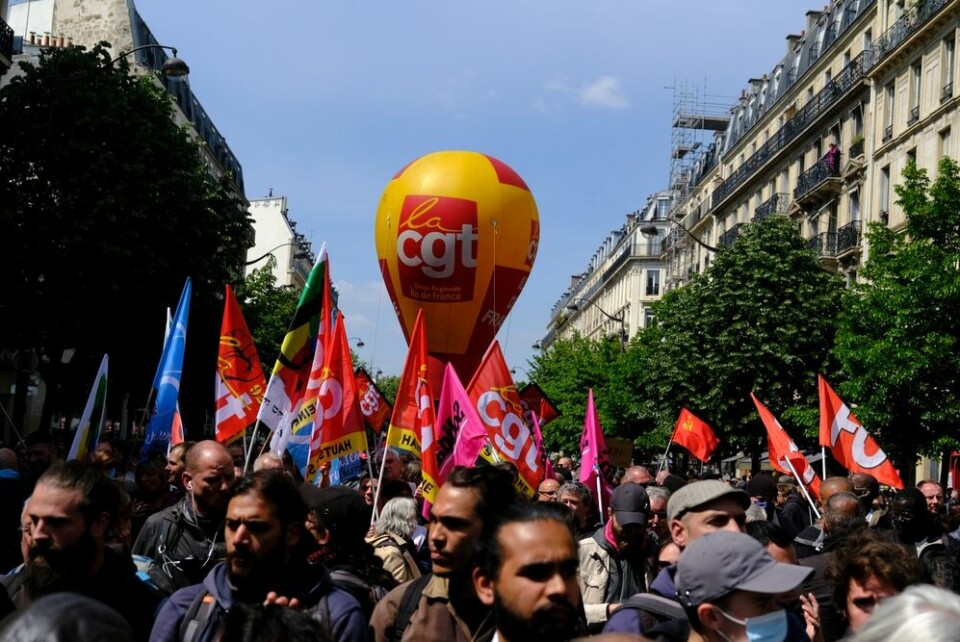 A photo of CGT march in Paris, 2022