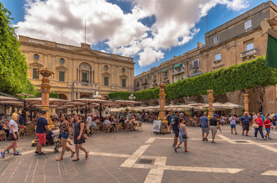 People walking through a square in Malta. Covid-19: France condemns Malta’s decision to bar unvaccinated tourists