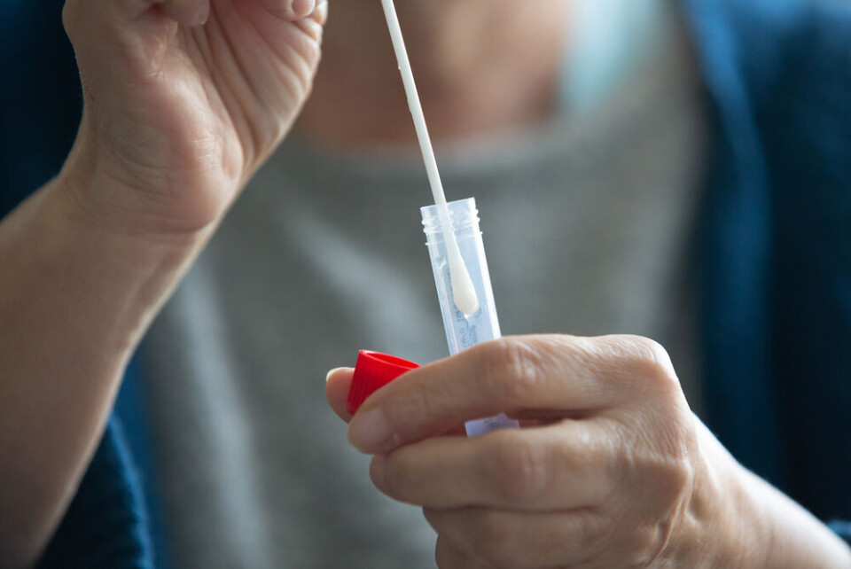 Hands holding self-test kit. Covid France: Changing rules for testing and quarantine this summer