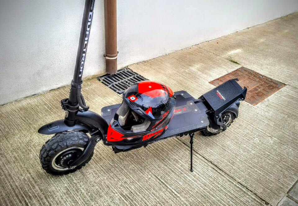 Gendarmerie de l'Hérault / Facebook Modified e-scooter confiscated by police. Man fined for travelling at 98kph on e-scooter in south of France