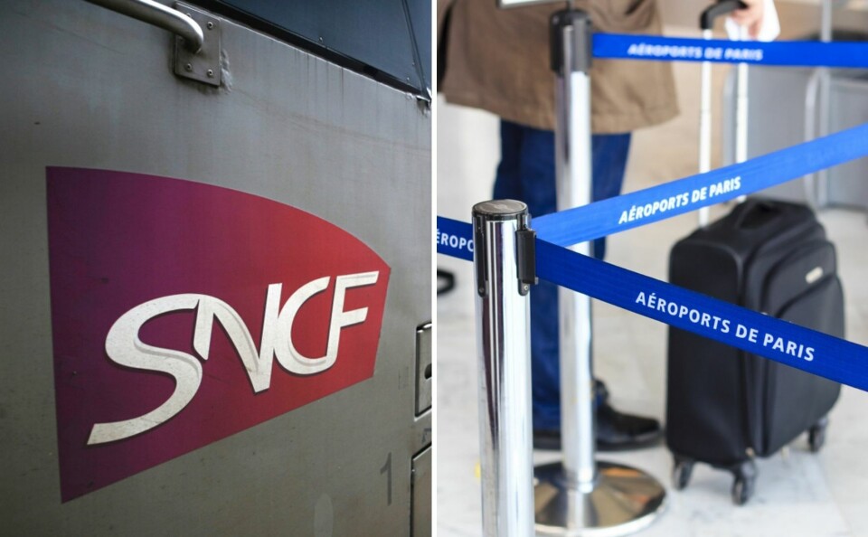 Alexandros Michailidis / Rrrainbow / Shutterstock SNCF logo and Airports of Paris tape. Train and airport strikes in France: Delays possible this weekend