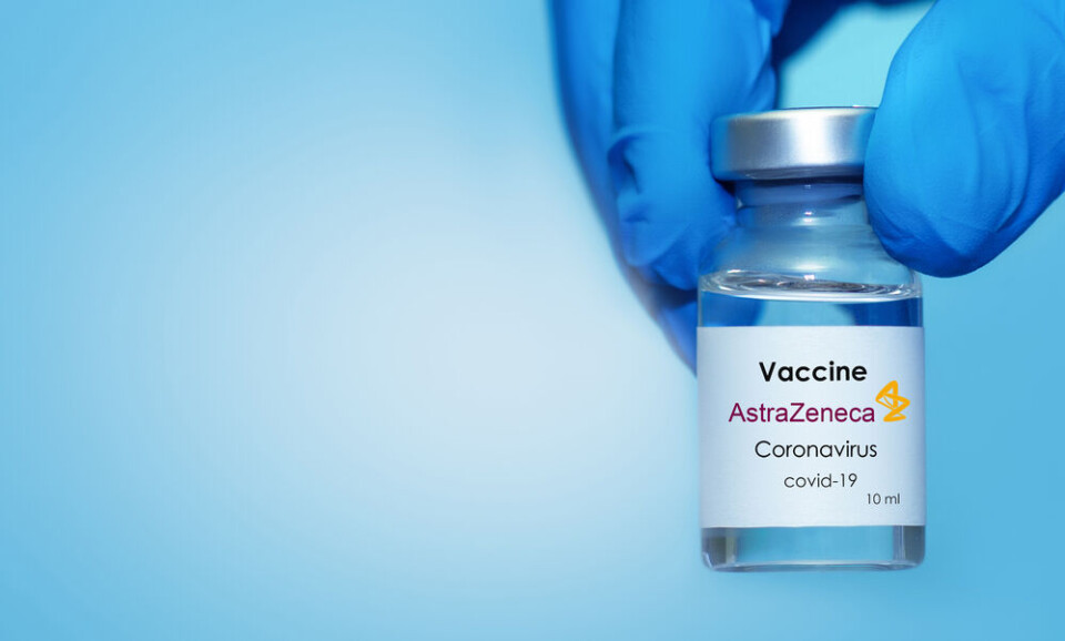 StanislavSukhin / Shutterstock Doctor's hand in a medical glove holds a bottle with Covid-19 vaccine with AstraZeneca logo. France Covid cases fall below UK for first time since February as vaccine efficacy comes under scrutiny
